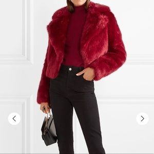 Michael Kors Cropped Faux Fur Jacket 
